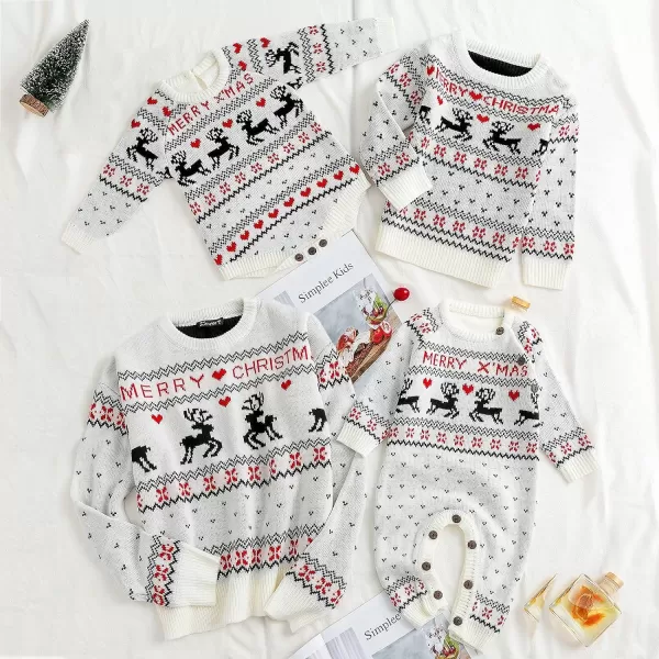 Simplee kids Ugly Christmas Sweater Family Matching Outfits for Holiday Party Knitted Pullover