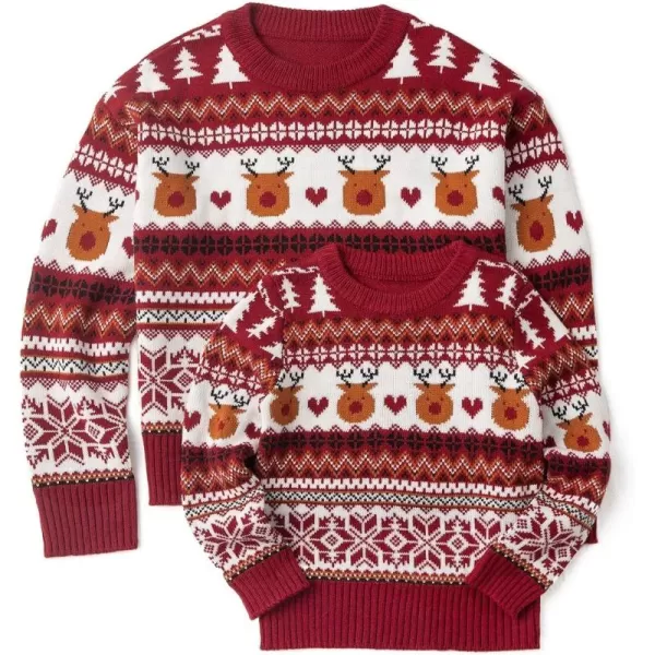 Simplee kids Ugly Christmas Sweater Family Matching Outfits for Holiday Party Knitted Pullover