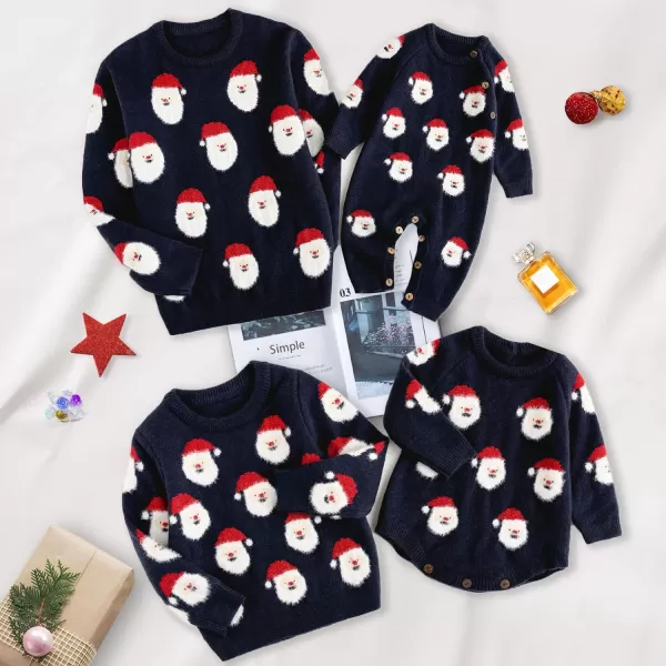 Simplee kids Ugly Christmas Sweater Family Matching Outfits for Holiday Party Knitted Pullover