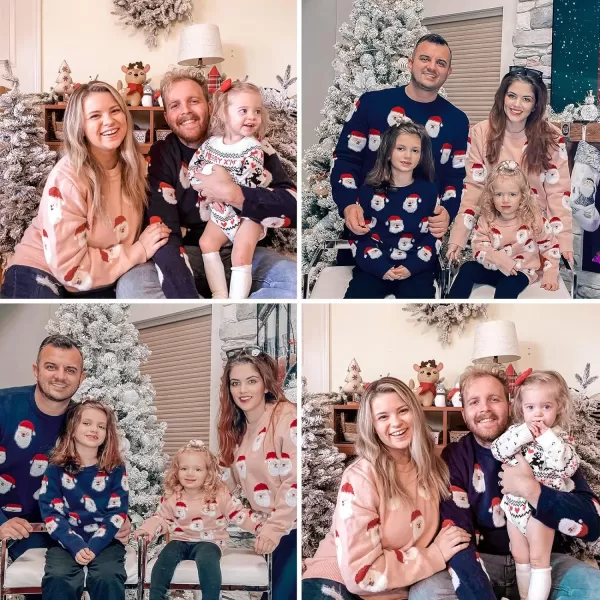 Simplee kids Ugly Christmas Sweater Family Matching Outfits for Holiday Party Knitted Pullover