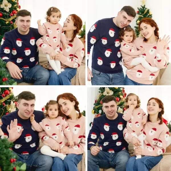 Simplee kids Ugly Christmas Sweater Family Matching Outfits for Holiday Party Knitted Pullover