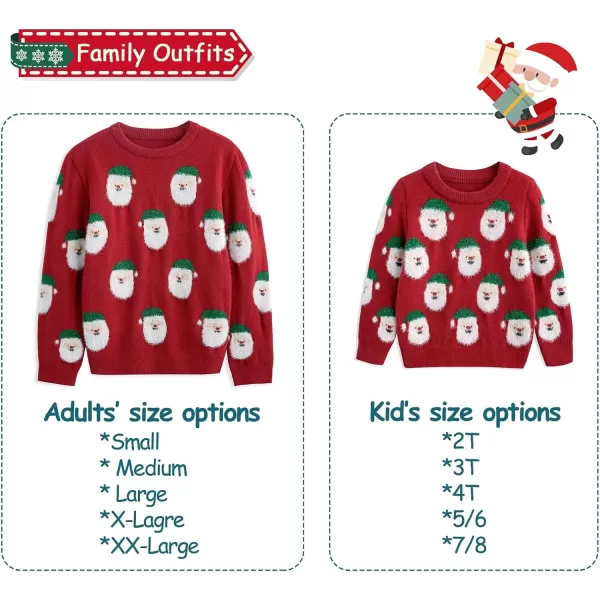 Simplee kids Ugly Christmas Sweater Family Matching Outfits for Holiday Party Knitted Pullover