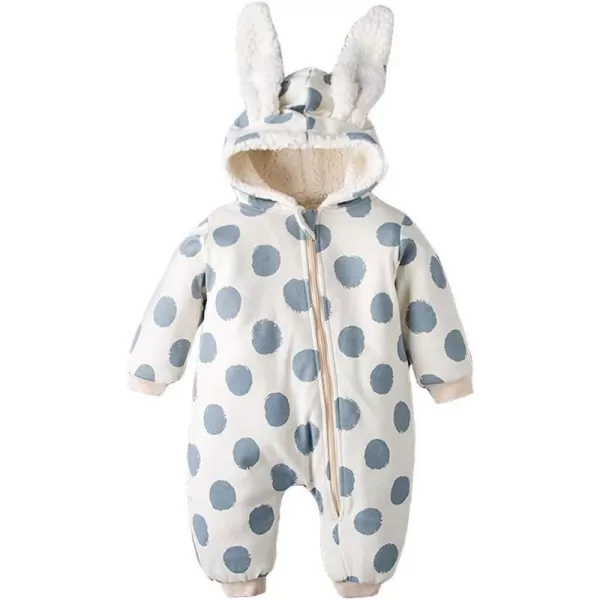 Simplee kids Unisex Baby Hooded Winter Outerwear Snowsuit Newborn Infant Warm Fleece Jumpsuit Romper