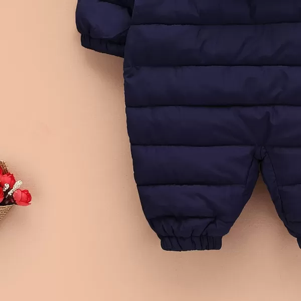 Simplee kids Unisex Onesie Baby Romper Toddler Warm Outwear Winter Coat Double Zipper Baby Hooded Snowsuit