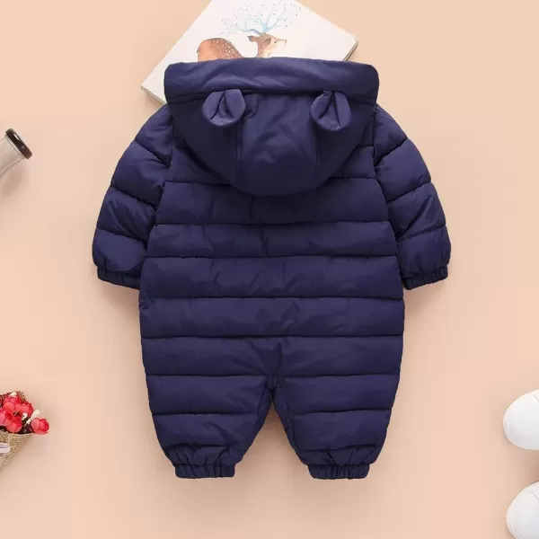 Simplee kids Unisex Onesie Baby Romper Toddler Warm Outwear Winter Coat Double Zipper Baby Hooded Snowsuit