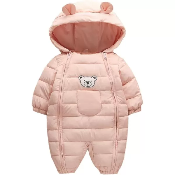 Simplee kids Unisex Onesie Baby Romper Toddler Warm Outwear Winter Coat Double Zipper Baby Hooded Snowsuit