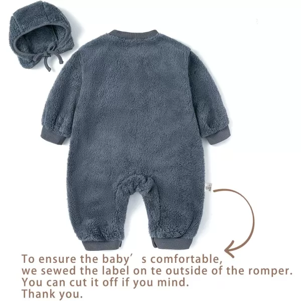 Simplee kids Unisex Onesie Baby Romper Toddler Warm Outwear Winter Coat Double Zipper Baby Hooded Snowsuit