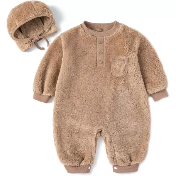 Simplee kids Unisex Onesie Baby Romper Toddler Warm Outwear Winter Coat Double Zipper Baby Hooded Snowsuit