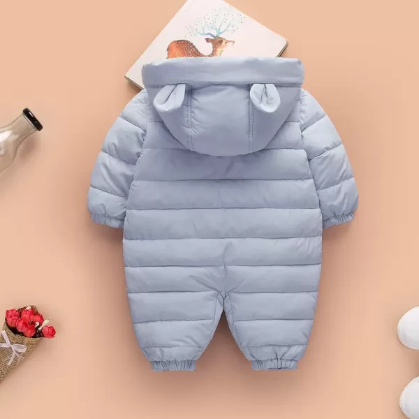Simplee kids Unisex Onesie Baby Romper Toddler Warm Outwear Winter Coat Double Zipper Baby Hooded Snowsuit