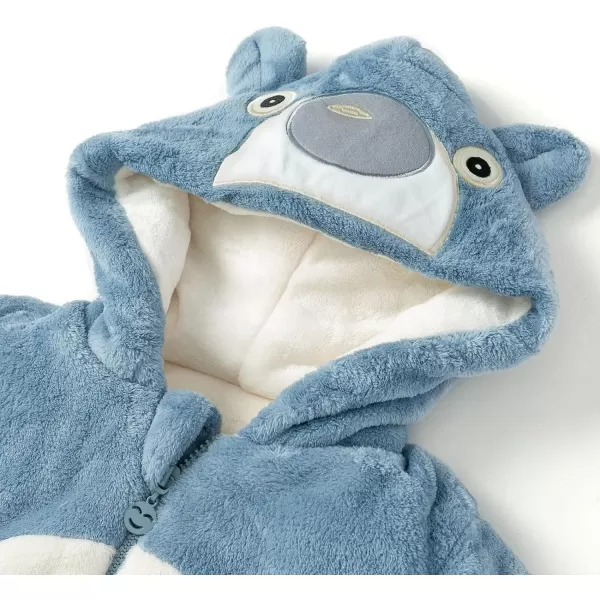 Simplee kids Unisex Onesie Baby Romper Toddler Warm Outwear Winter Coat Double Zipper Baby Hooded Snowsuit