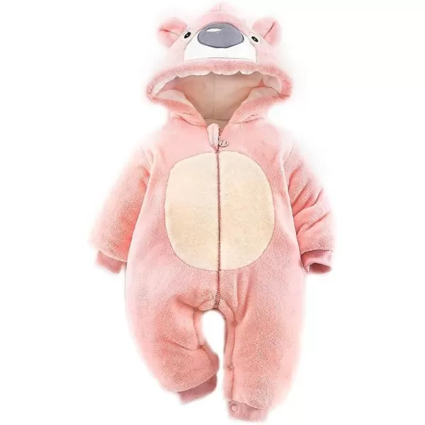Simplee kids Unisex Onesie Baby Romper Toddler Warm Outwear Winter Coat Double Zipper Baby Hooded Snowsuit
