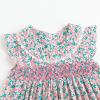 imageSimplee kids Baby Girls Casual Dress Toddler Smocking Dress Floral Print Sundress for Spring Summer 16 YearsAcpink Floral