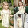 imageSimplee kids Baby Girls Casual Dress Toddler Smocking Dress Floral Print Sundress for Spring Summer 16 YearsBapricotrabbit