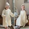 imageSimplee kids Baby Toddler Girls Casual Dress Toddler Smocking Dress Floral Print Sundress for Spring Summer 12M6TCfloralapricot