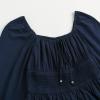 imageSimplee kids Girls Ruffle Tiered Smocked Puff Long Sleeve Dress White Size 4 to Size 15Anavy Blue
