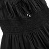 imageSimplee kids Girls Ruffle Tiered Smocked Puff Long Sleeve Dress White Size 4 to Size 15Bblack