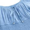 imageSimplee kids Girls Ruffle Tiered Smocked Puff Long Sleeve Dress White Size 4 to Size 15Bblue