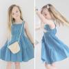 imageSimplee kids Spaghetti Strap Dress for Toddler Girl Summer Dress for Kids Floral Sleeveless Dress 29 YearsBblue With Bag