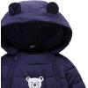 imageSimplee kids Baby Infant Boy Girl Winter Warm Snowsuit Outwear Newborn Hooded Footed Romper Jumpsuit for 018 MonthsAnavy Blue