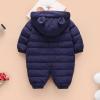 imageSimplee kids Baby Infant Boy Girl Winter Warm Snowsuit Outwear Newborn Hooded Footed Romper Jumpsuit for 018 MonthsAnavy Blue