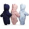imageSimplee kids Baby Infant Boy Girl Winter Warm Snowsuit Outwear Newborn Hooded Footed Romper Jumpsuit for 018 MonthsApink