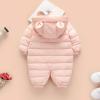 imageSimplee kids Baby Infant Boy Girl Winter Warm Snowsuit Outwear Newborn Hooded Footed Romper Jumpsuit for 018 MonthsApink
