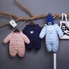 imageSimplee kids Baby Infant Boy Girl Winter Warm Snowsuit Outwear Newborn Hooded Footed Romper Jumpsuit for 018 MonthsBlight Blue