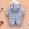 imageSimplee kids Baby Infant Boy Girl Winter Warm Snowsuit Outwear Newborn Hooded Footed Romper Jumpsuit for 018 MonthsBlight Blue