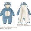 imageSimplee kids Baby Infant Boy Girl Winter Warm Snowsuit Outwear Newborn Hooded Footed Romper Jumpsuit for 018 MonthsDblue
