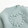 imageSimplee kids Baby Pullover Sweater Valentines Outfit Love Embroidery Knit Sweaters Coat for Autumn Fall and Winter1agrayish Blue
