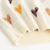 imageSimplee kids Baby Pullover Sweater Valentines Outfit Love Embroidery Knit Sweaters Coat for Autumn Fall and WinterApricotheart