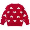 imageSimplee kids Baby Pullover Sweater Valentines Outfit Love Embroidery Knit Sweaters Coat for Autumn Fall and WinterPared