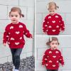 imageSimplee kids Baby Pullover Sweater Valentines Outfit Love Embroidery Knit Sweaters Coat for Autumn Fall and WinterPared