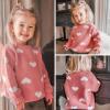imageSimplee kids Baby Pullover Sweater Valentines Outfit Love Embroidery Knit Sweaters Coat for Autumn Fall and WinterPink