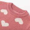 imageSimplee kids Baby Pullover Sweater Valentines Outfit Love Embroidery Knit Sweaters Coat for Autumn Fall and WinterPink