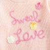 imageSimplee kids Baby Pullover Sweater Valentines Outfit Love Embroidery Knit Sweaters Coat for Autumn Fall and WinterPink1