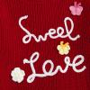 imageSimplee kids Baby Pullover Sweater Valentines Outfit Love Embroidery Knit Sweaters Coat for Autumn Fall and WinterRed1