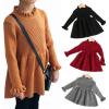 imageSimplee kids Little Girls Long Sleeve Girl Dresses and Rompers Ribbed Knit Sweater Dress Black for 6M5TAbrown
