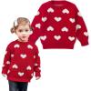 imageSimplee kids Baby Pullover Sweater Valentines Outfit Love Embroidery Knit Sweaters Coat for Autumn Fall and WinterPared