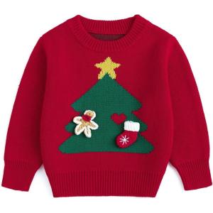 imageSimplee kids Baby Pullover Sweater Valentines Outfit Love Embroidery Knit Sweaters Coat for Autumn Fall and WinterAa1red