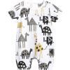 image2 Pack Baby Boys Girls Bodysuit Short Sleeves Summer Infant Toddler Cotton Zipper RompersAcargiraffe