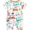 image2 Pack Baby Boys Girls Bodysuit Short Sleeves Summer Infant Toddler Cotton Zipper RompersFcargraffiti