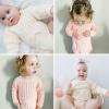 imageSimplee kids Baby Boys Girls Knitted Romper Jumpsuit Long Sleeve Onesie Bodysuits One Piece Outfits SweaterBb Apricot