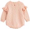 imageSimplee kids Baby Boys Girls Knitted Romper Jumpsuit Long Sleeve Onesie Bodysuits One Piece Outfits SweaterDpink