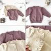 imageSimplee kids Baby Cardigan Cable Knit Toddler Cardigan Long Sleeve Fall Winter Open Front Knit SweatersA1purple