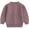 imageSimplee kids Baby Cardigan Cable Knit Toddler Cardigan Long Sleeve Fall Winter Open Front Knit SweatersA1purple