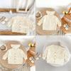 imageSimplee kids Baby Cardigan Cable Knit Toddler Cardigan Long Sleeve Fall Winter Open Front Knit SweatersBeige