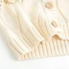 imageSimplee kids Baby Cardigan Cable Knit Toddler Cardigan Long Sleeve Fall Winter Open Front Knit SweatersBeige