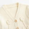 imageSimplee kids Baby Cardigan Cable Knit Toddler Cardigan Long Sleeve Fall Winter Open Front Knit SweatersBeige