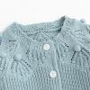 imageSimplee kids Baby Cardigan Cable Knit Toddler Cardigan Long Sleeve Fall Winter Open Front Knit SweatersBlue